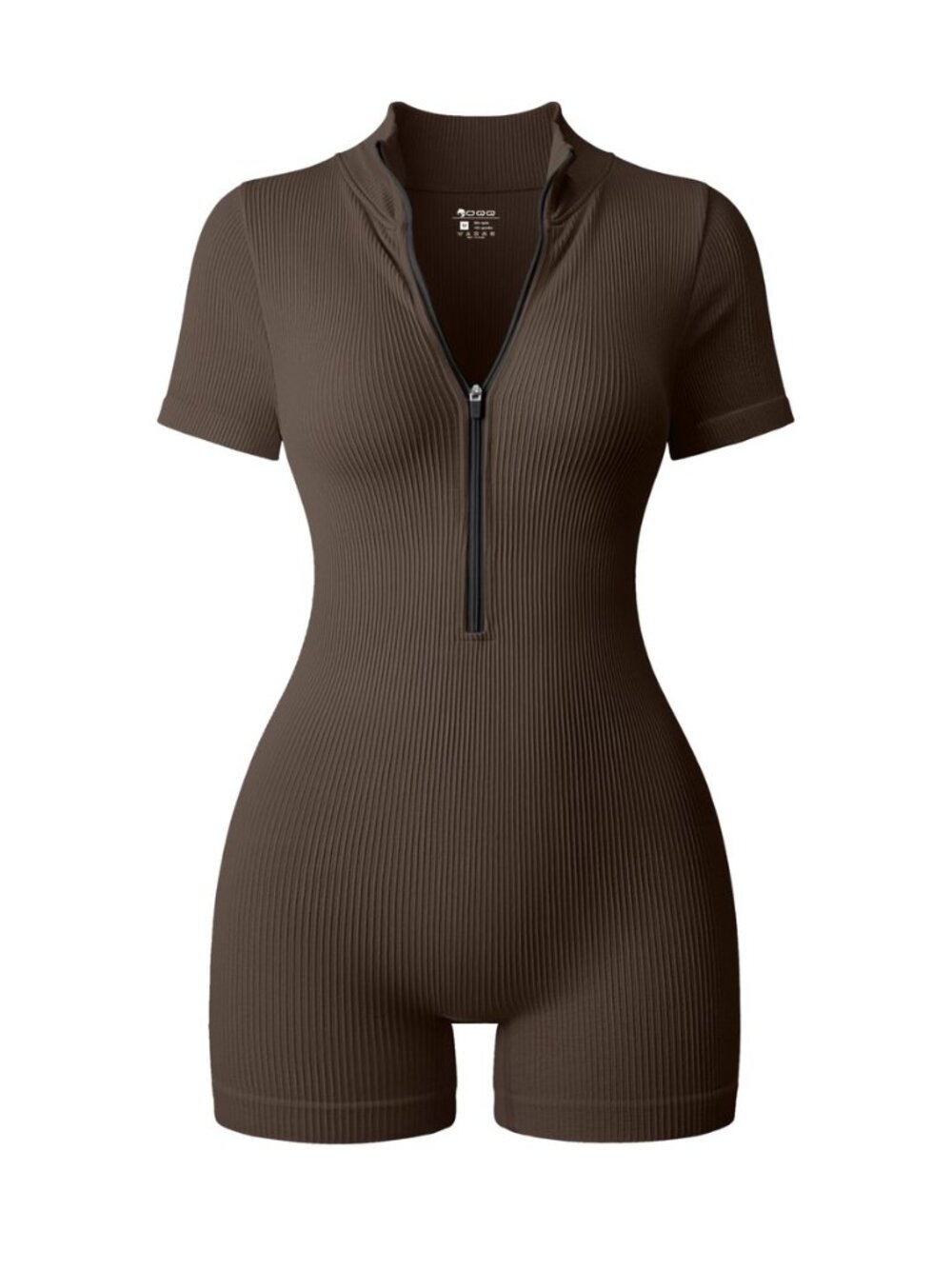 Women Rompers Casual Short Sleeve Zip Front Short Jumpsuits